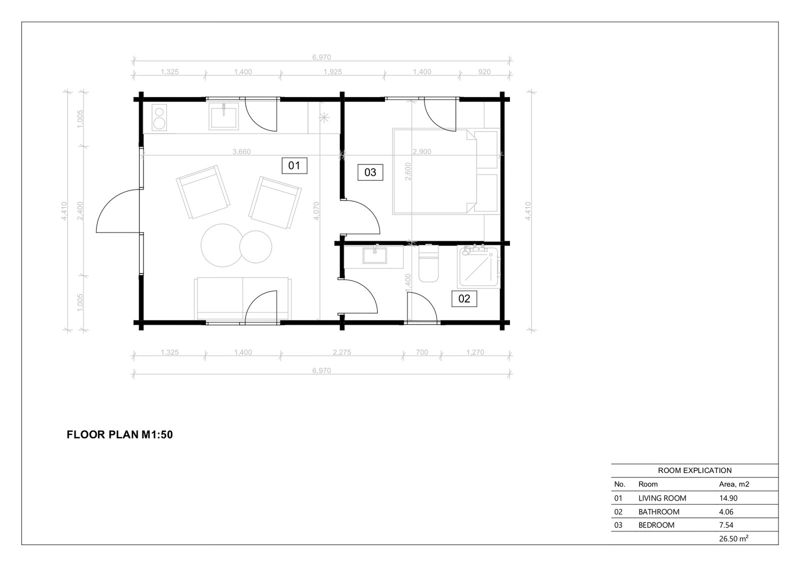 Cabaña De Madera Ellington, 26 m² by Casitas Prefabricadas — image 5