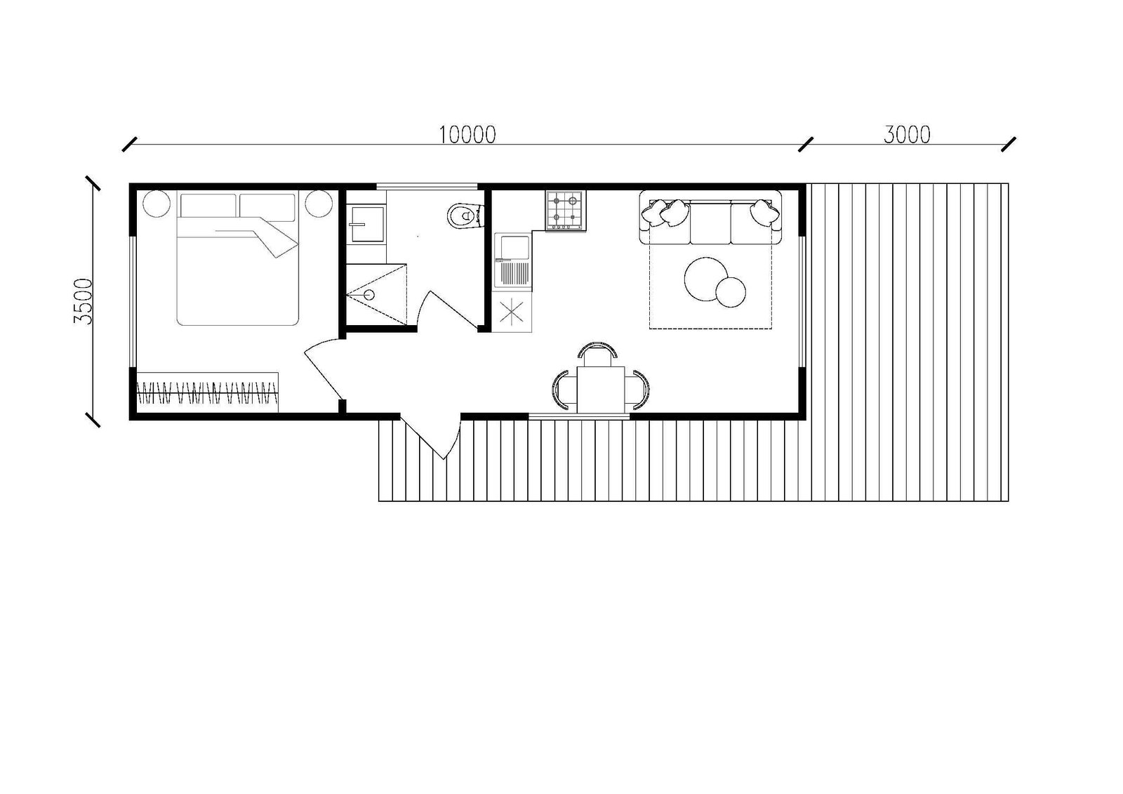 Casa De Lujo Dzeus, 34 m² by Casitas Prefabricadas — image 4