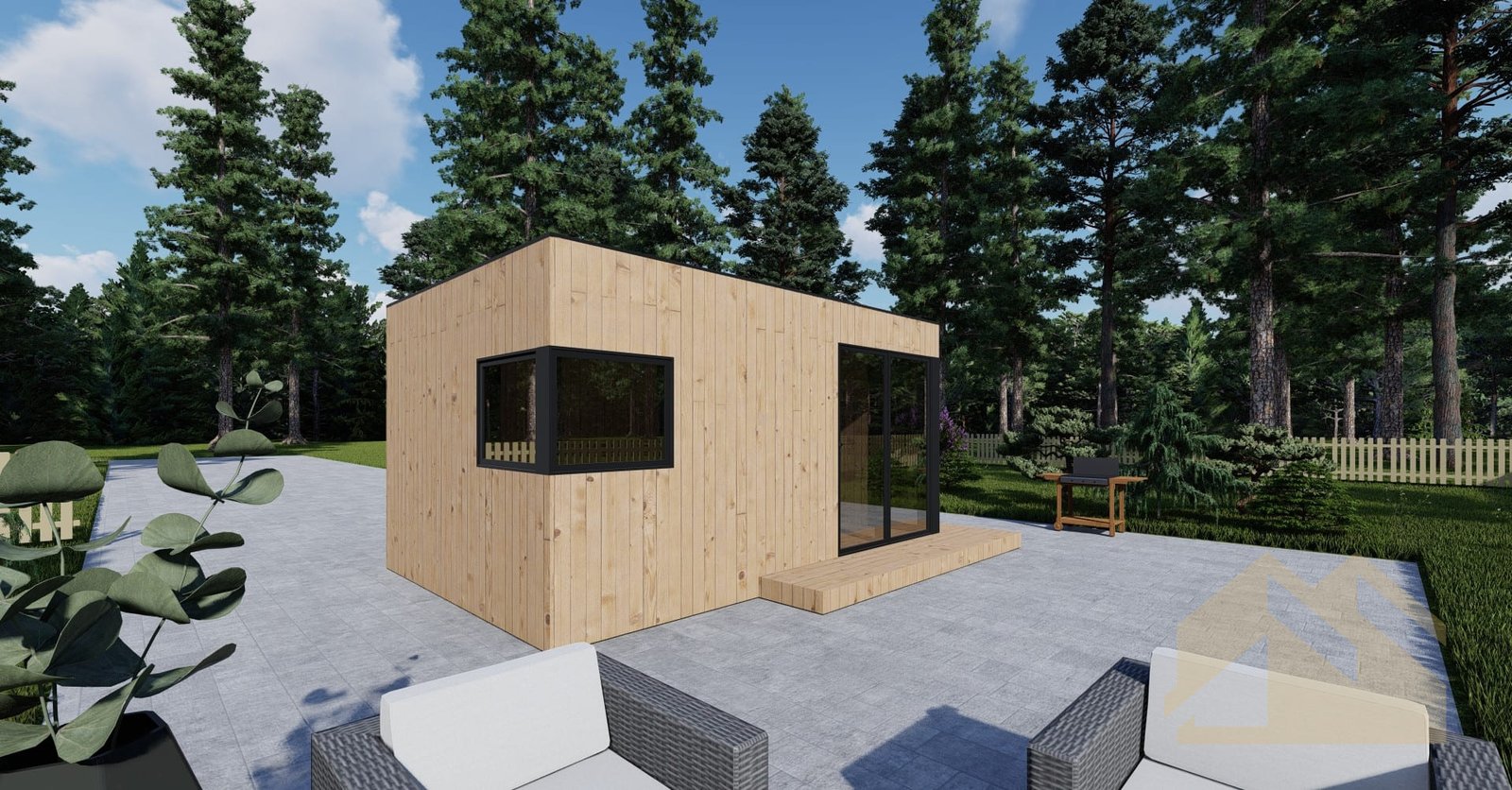 Casa Prefabricada De Madera SIP Buxton, 15 m² by Casitas Prefabricadas — image 2