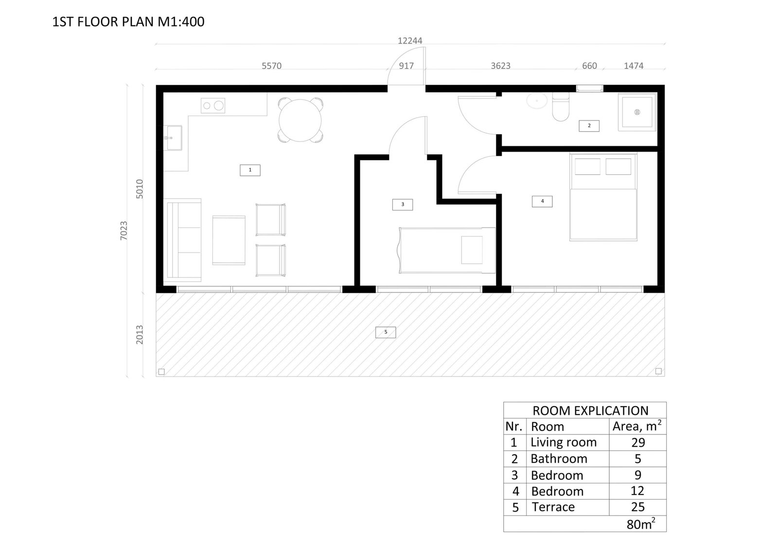 Casa Prefabricada Moderna Monaco, 80 m² by Casitas Prefabricadas — image 5