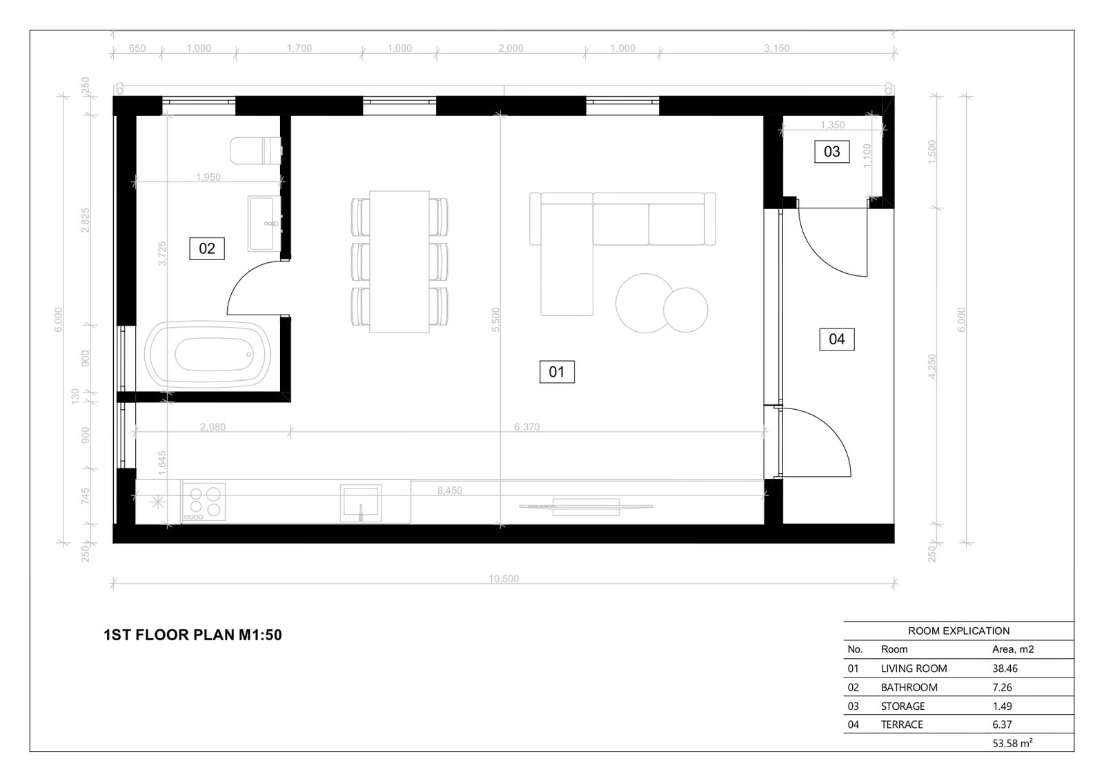Casa Prefabricada Moderna Valleta, 54 m² by Casitas Prefabricadas — image 6