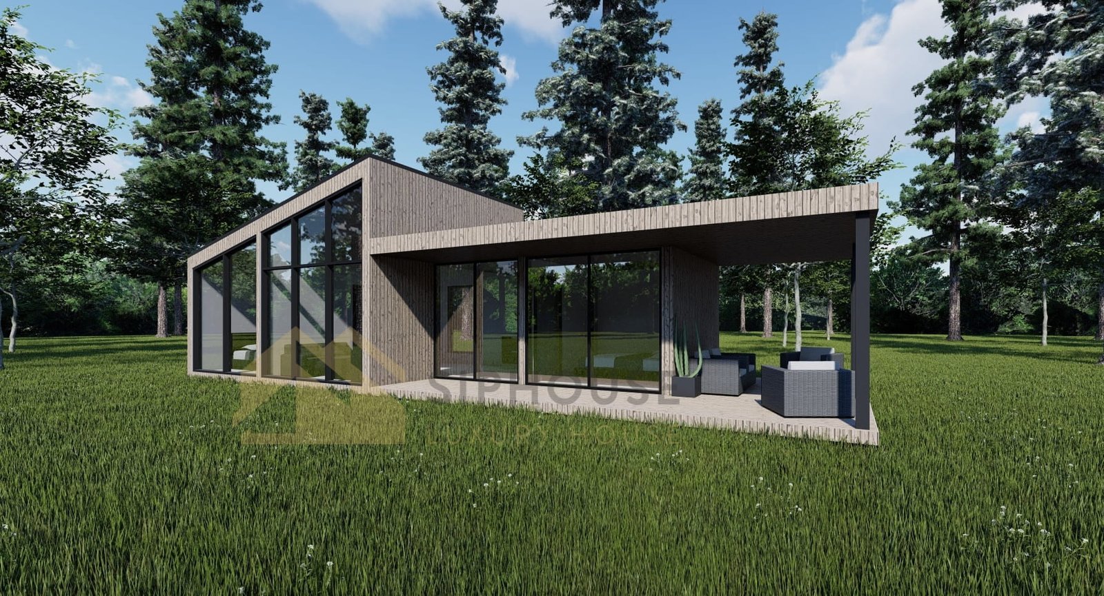 Casa Prefabricada Moderna Vilnius, 69 m² by Casitas Prefabricadas — image 1