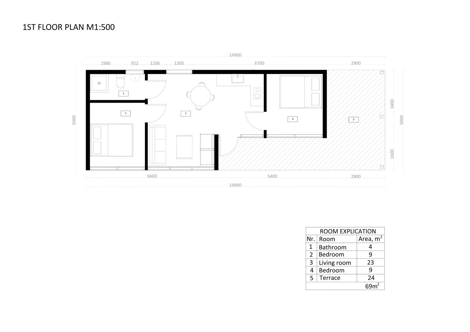 Casa Prefabricada Moderna Vilnius, 69 m² by Casitas Prefabricadas — image 5