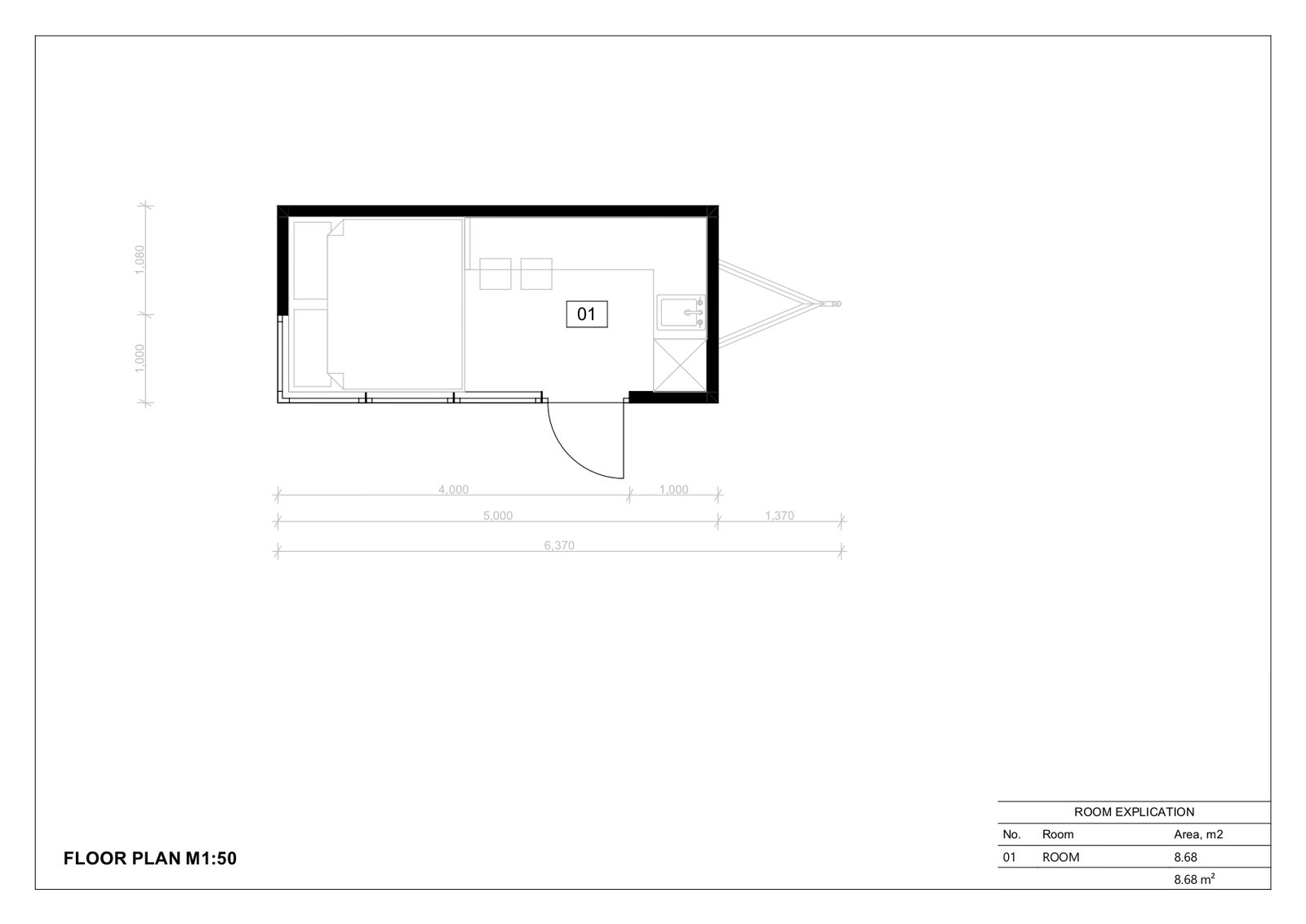 Mobil Home Aislada Lecce, 9 m² by Casitas Prefabricadas — image 6