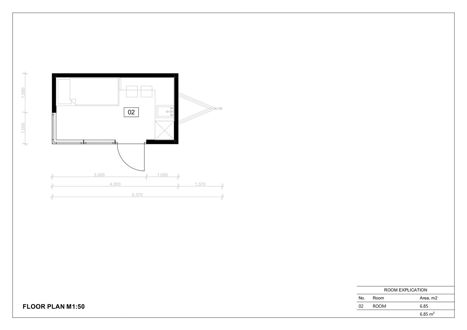 Mobil Home Aislada Termoli, 7 m² by Casitas Prefabricadas — image 6