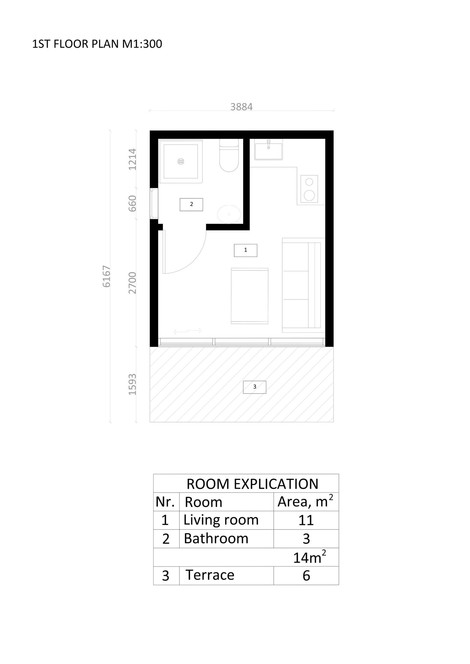 Mobile Home Bissau, 14 m² by Casitas Prefabricadas — image 5