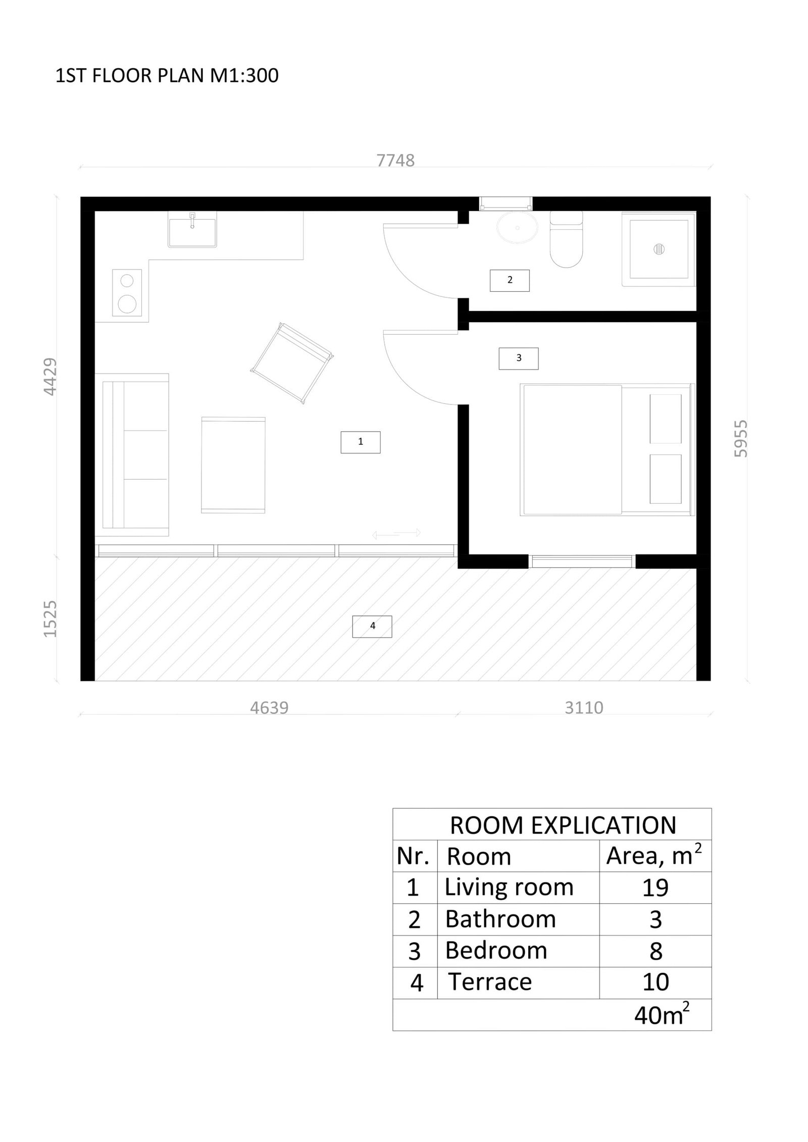 Modular Home Lisabona, 40 m² by Casitas Prefabricadas — image 5