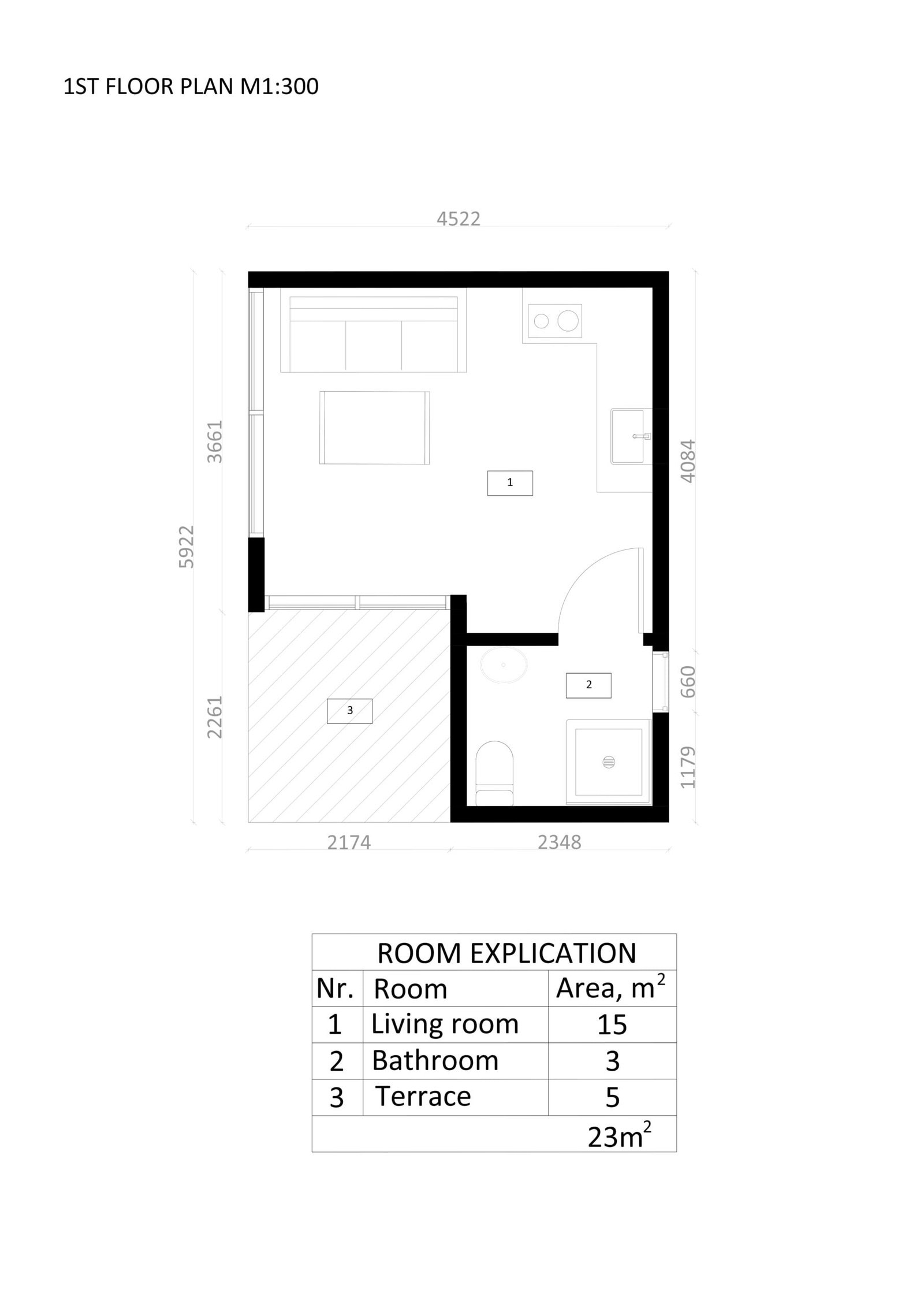 Tiny House Vatican, 23 m² by Casitas Prefabricadas — image 5