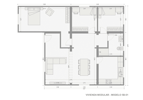 Casa modular 90m2 by Nebreda Modula — image 2