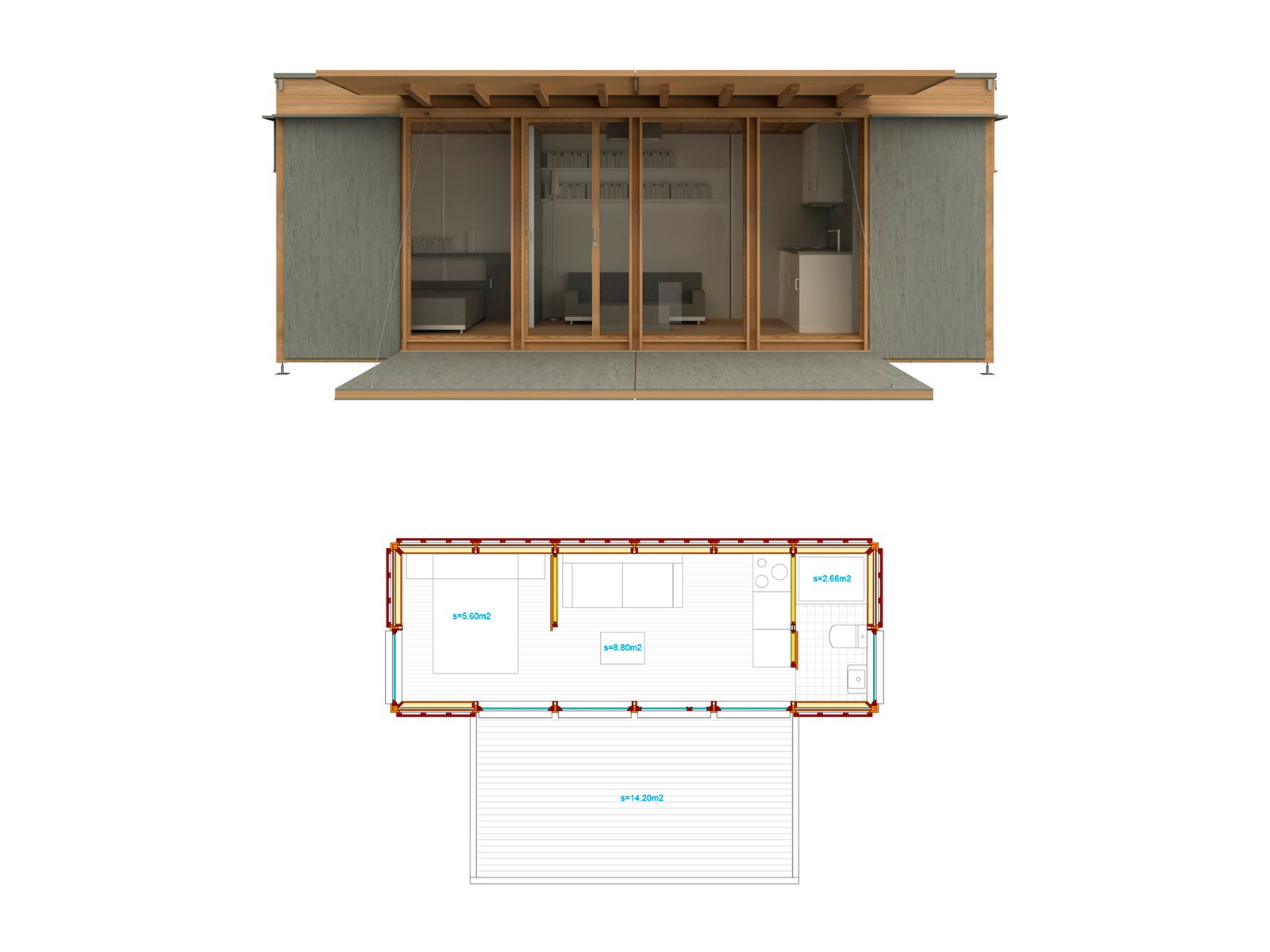 casa modular de madera pequeña 2×6 by Ubuild — image 1