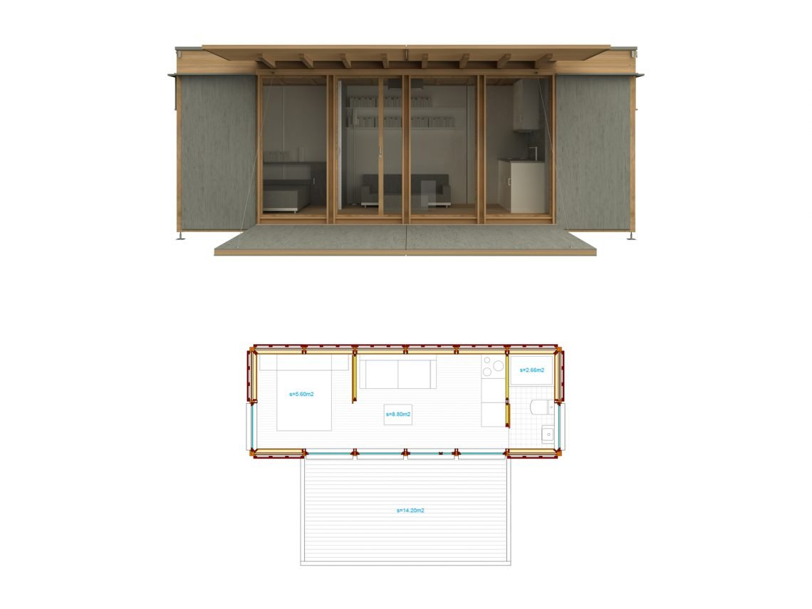 casa modular de madera pequeña 2×6 by Ubuild — image 2