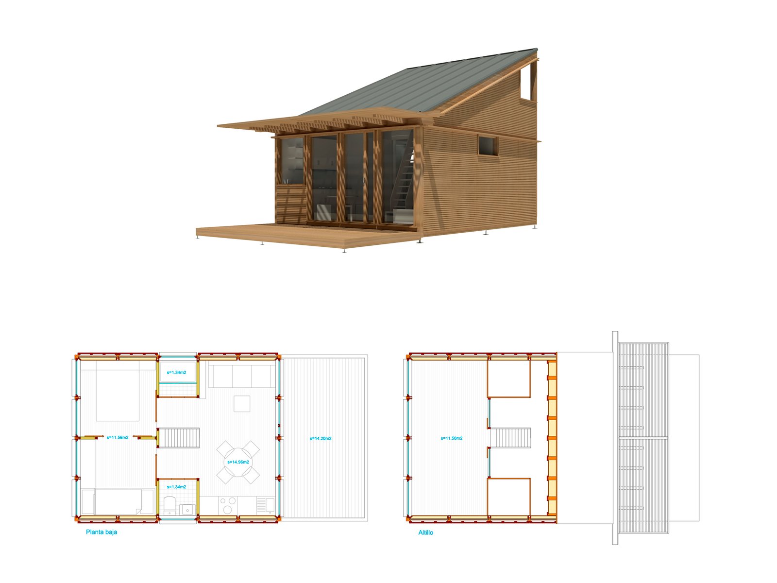 casa modular de madera pequeña 5×4+A by Ubuild — image 1