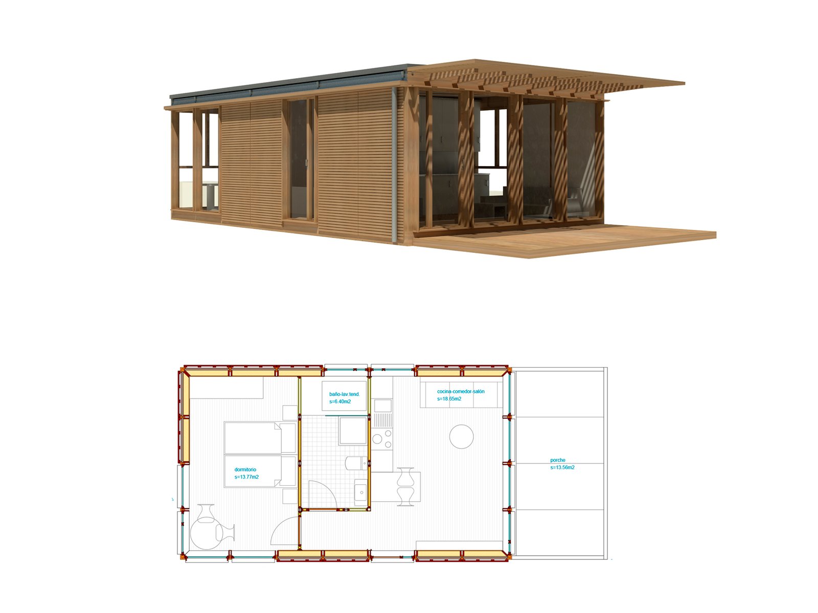 casa prefabricada 4×7. 1D+1B by Ubuild — image 1