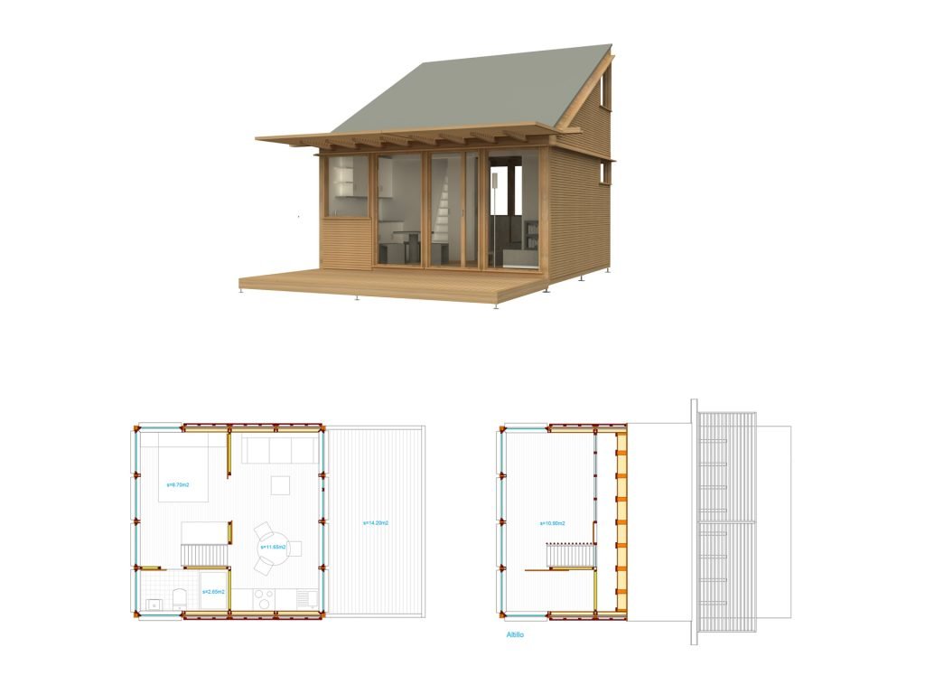 casa prefabricada de madera pequeña 4×4+A by Ubuild — image 4
