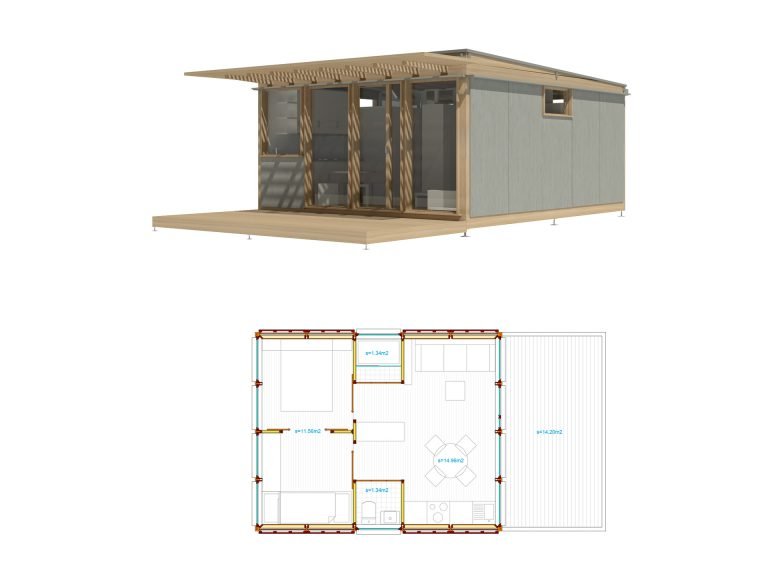 casa prefabricada de madera pequeña 5×4 by Ubuild — image 3